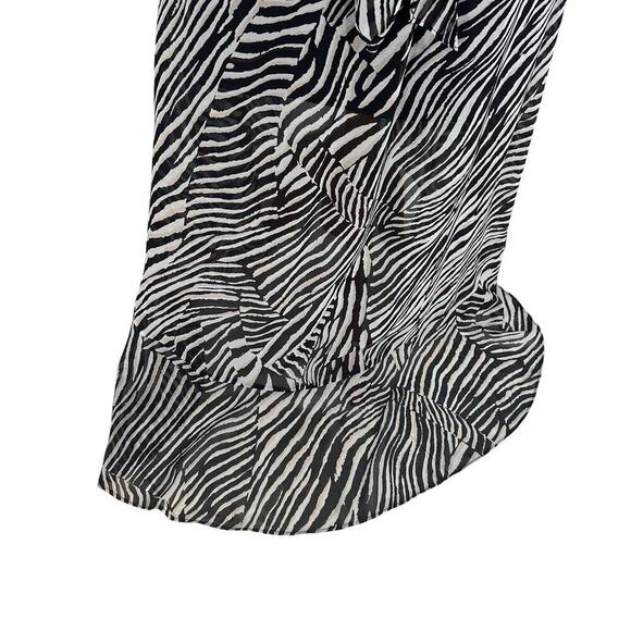 WHBM Resort Zebra Animal Print High Low Dress Size 8 Coastal Flowy Vacay Beach - Picture 13 of 16
